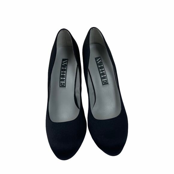 White by Vera Wang Satin Pumps VW370068 Black 6M - Picture 9 of 9
